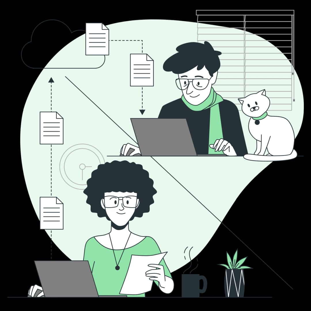 Person working at desk Person working at desk